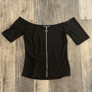 Charlotte Russe black off the shoulder top